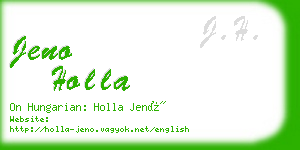 jeno holla business card